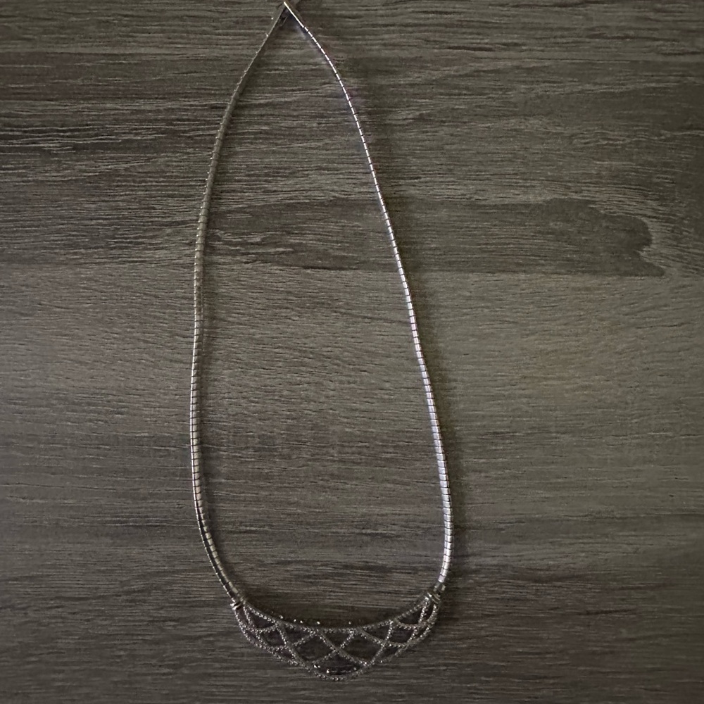 Silver Minimalist Woven Chain Necklace